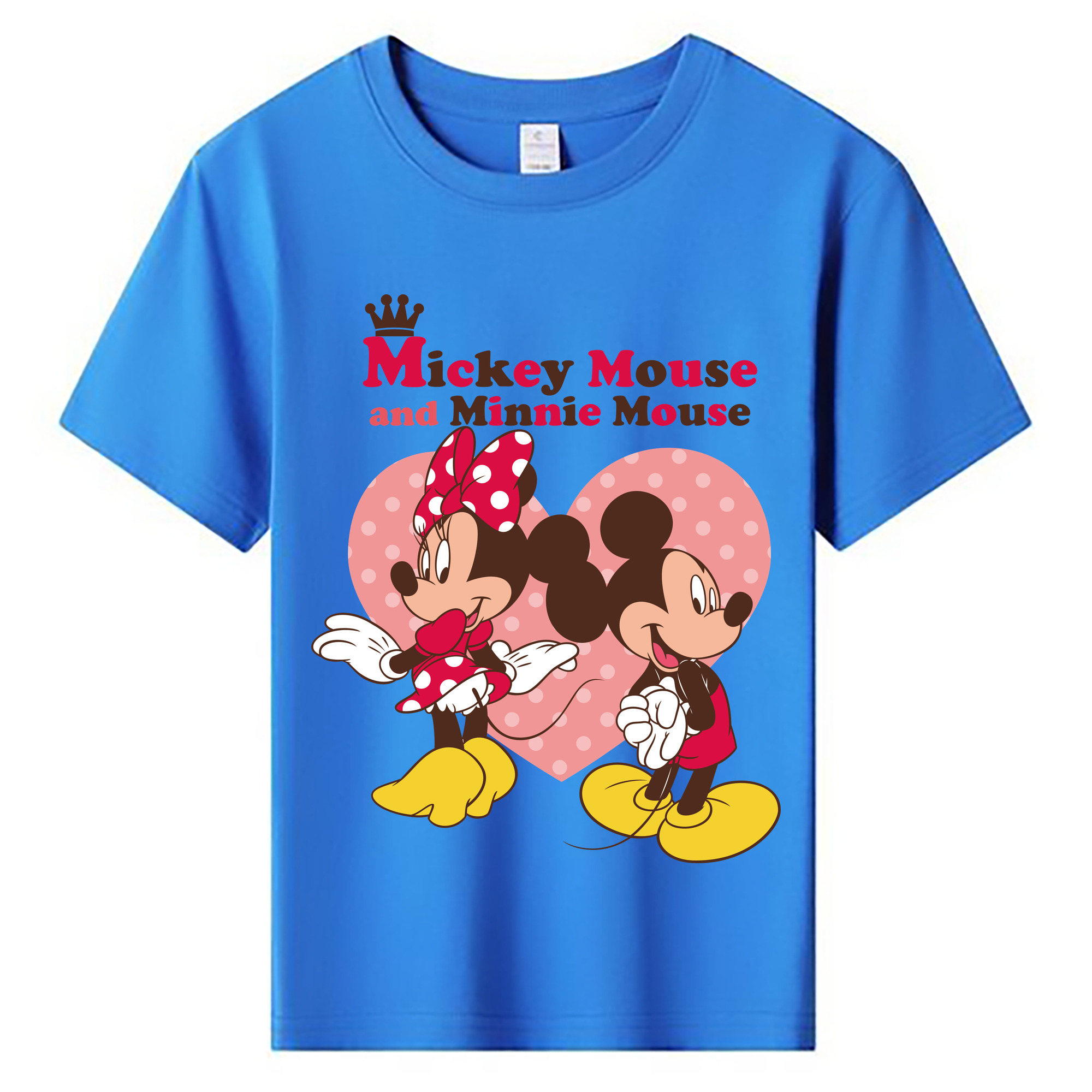ミッキーマウス Mickey Mouse 綿100％キッズTシャツ（フロントプリント）